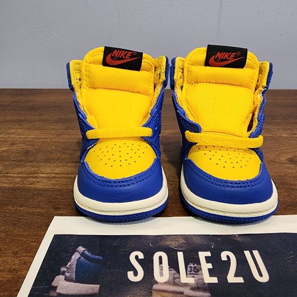 Nike Air Jordan 1 Retro High OG TD Reverse Laney Toddler Size 4C FD2598-700 - Picture 5 of 8
